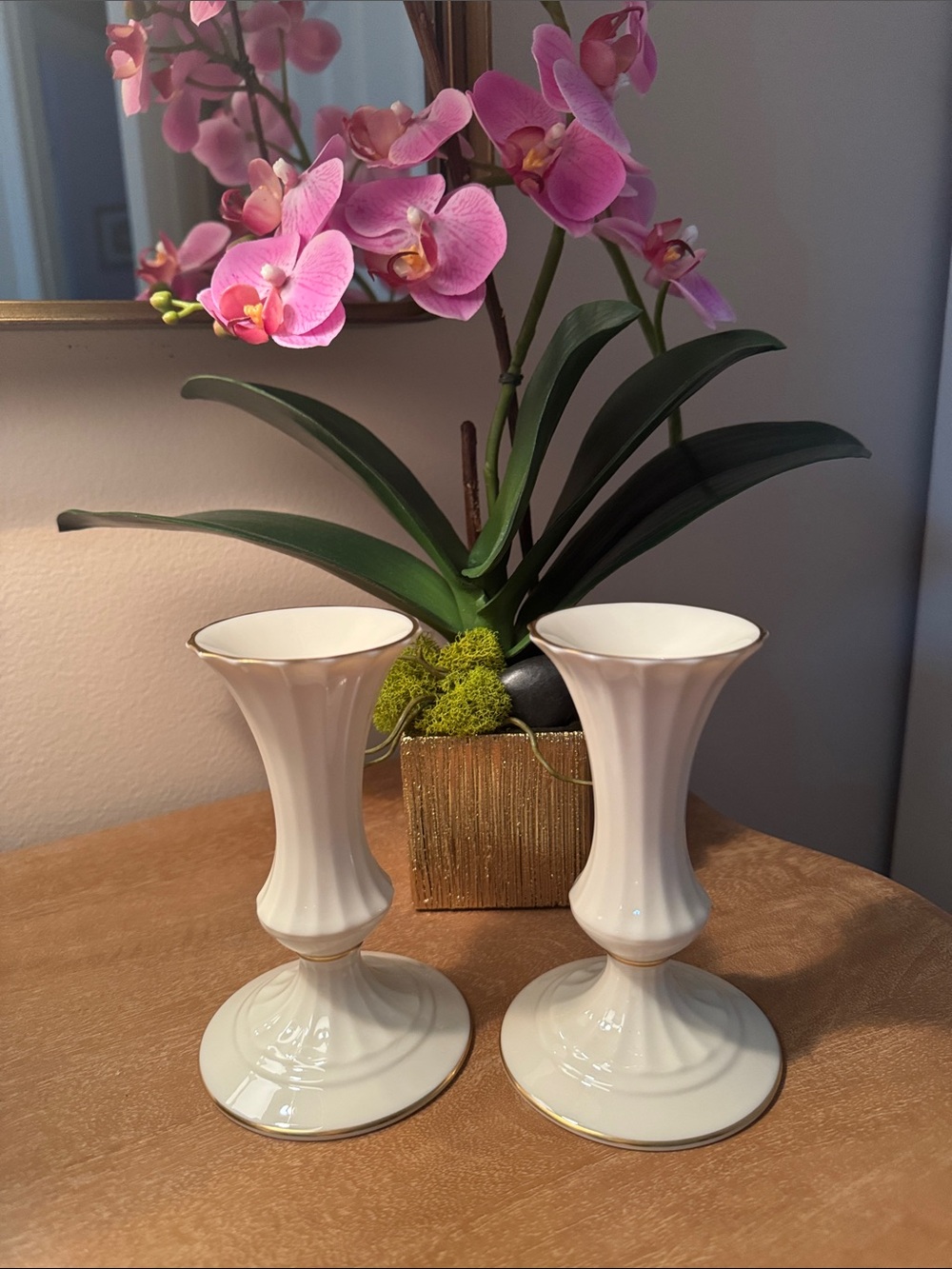 Vintage Lenox China Candlestick Holders